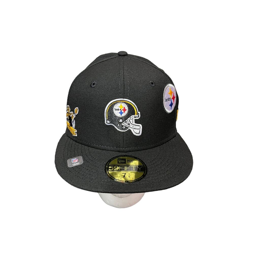New Era x Just Don x Pittsburgh Steelers 59FIFTY Fitted Hat Cap Black Size 7 1/4